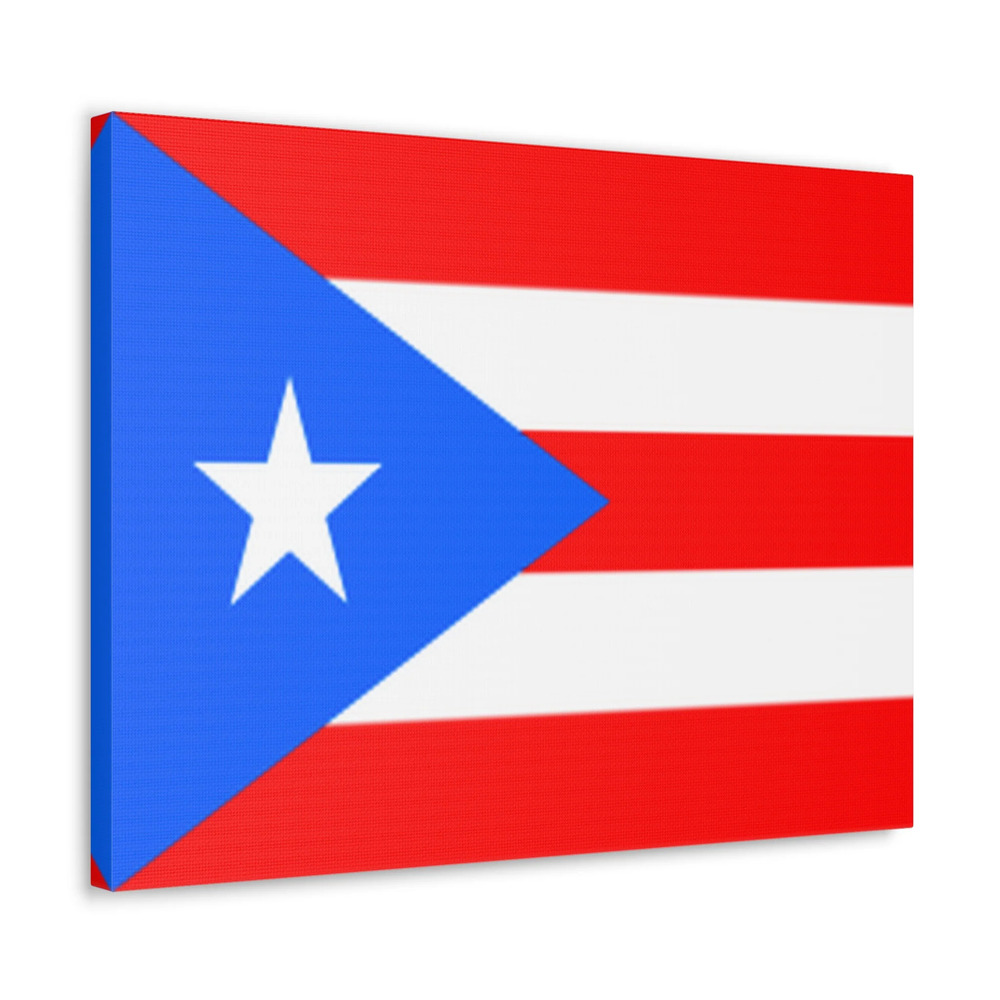 Puerto Rico Country Flag Canvas Vibrant Wall Art Unframed Home Decor